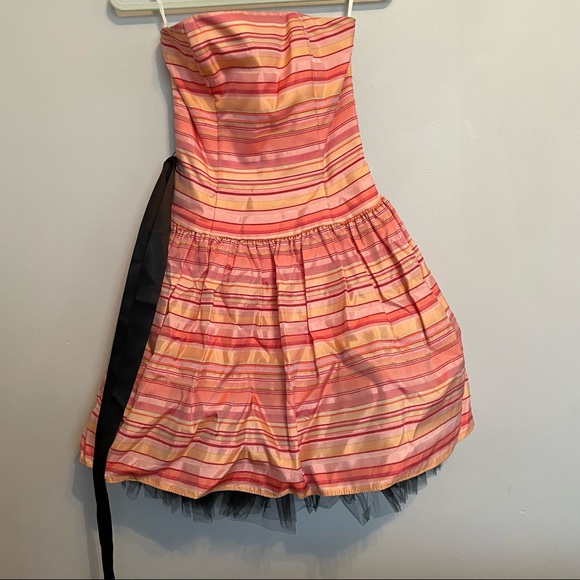 Orange and pink prom dress - Picture 2 of 7